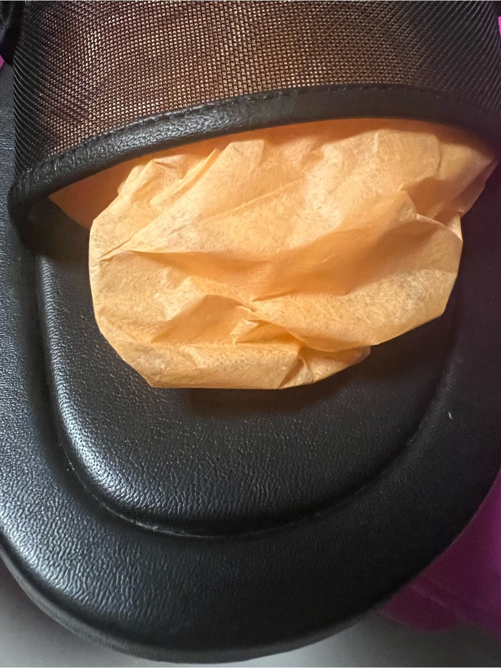 AUTHENTIC BURBERRY Black Mesh Logo Slide Sandal. - Picture 7 of 14